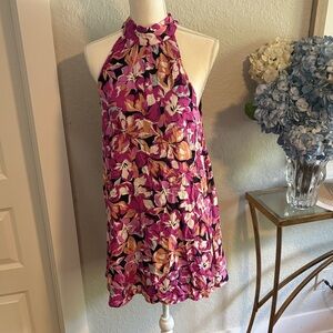 Lulus mini swing dress with halter neckline sz Large
